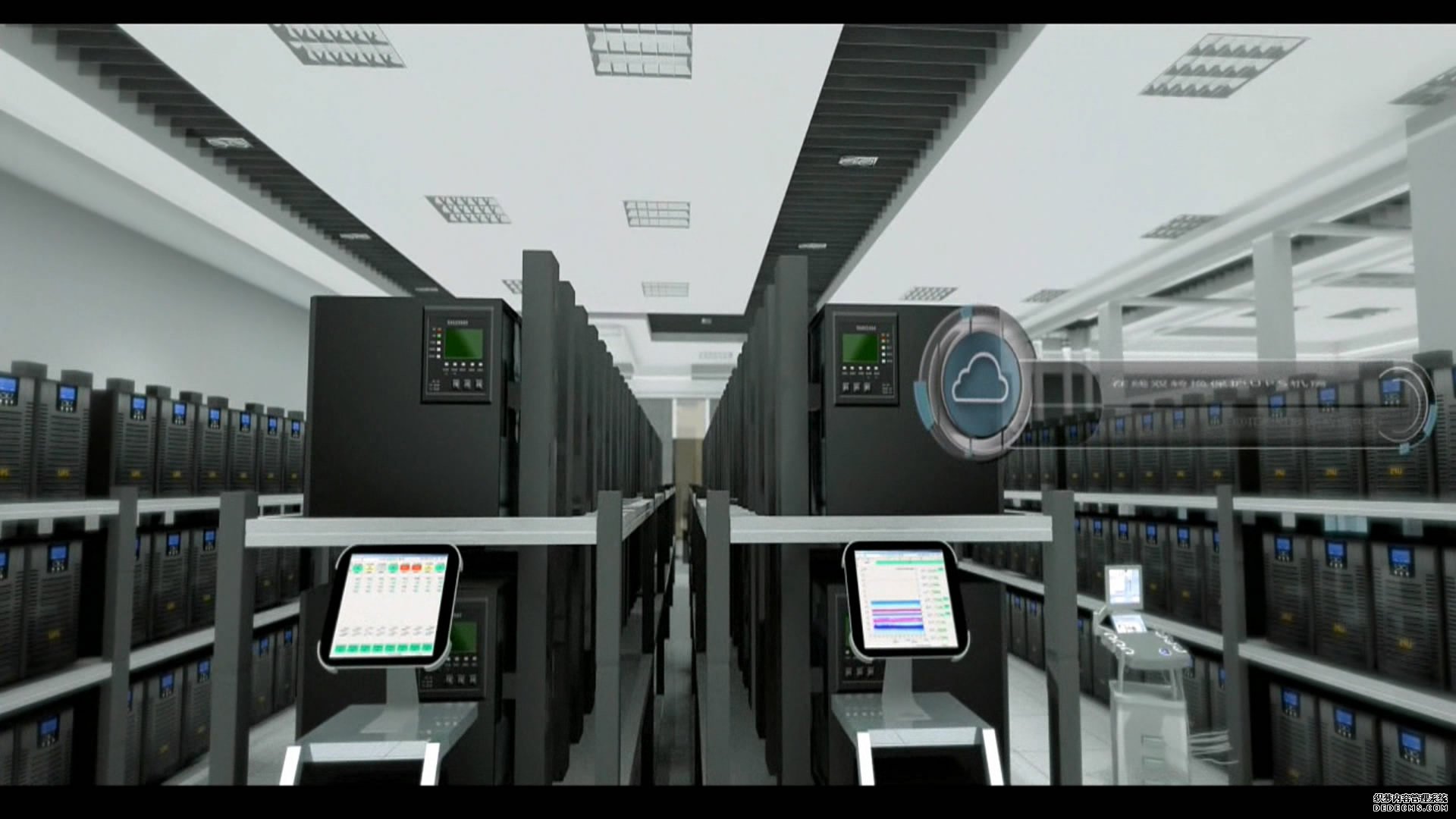 高科技云服务器机房--三维动画